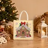 Christmas Diamond Painting Tote Bag Pearl Gem Gingerbread House Linen