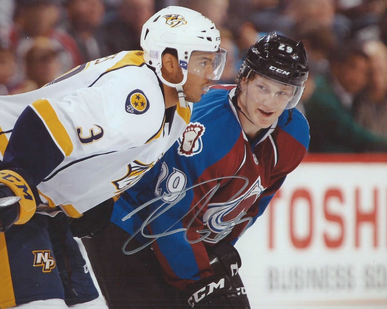 Nathan MacKinnon Signed 8x10 Photo Poster painting Colorado Avalanche Autographed COA 7