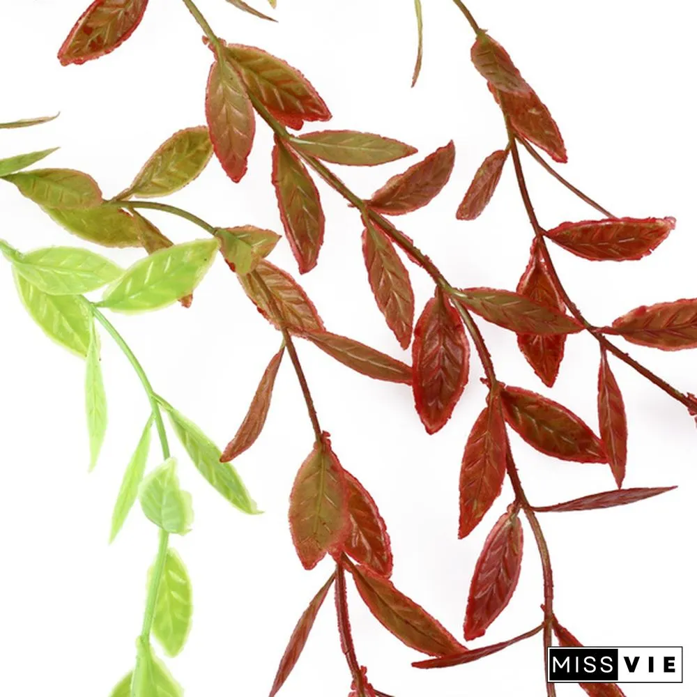 170/100 cm Artificial Willow Leaves Garland Faux Wreath Wedding Backdrop Home Wall Decor 10/8/5/4/2/1 pcs