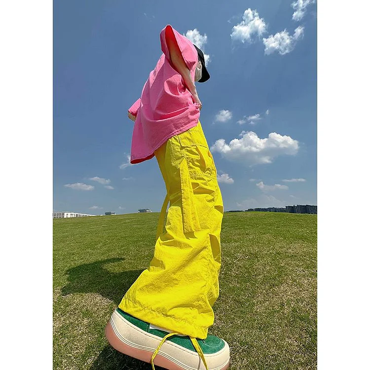 Dopamine Bright Pants High Street Overalls