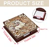 Wooden DIY Horse Diamond Painting Kit Note Box with 160 Papers for Office Desk