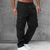 Gioiacombo&trade; Pantaloni cargo dritti larghi multitasche casual da uomo