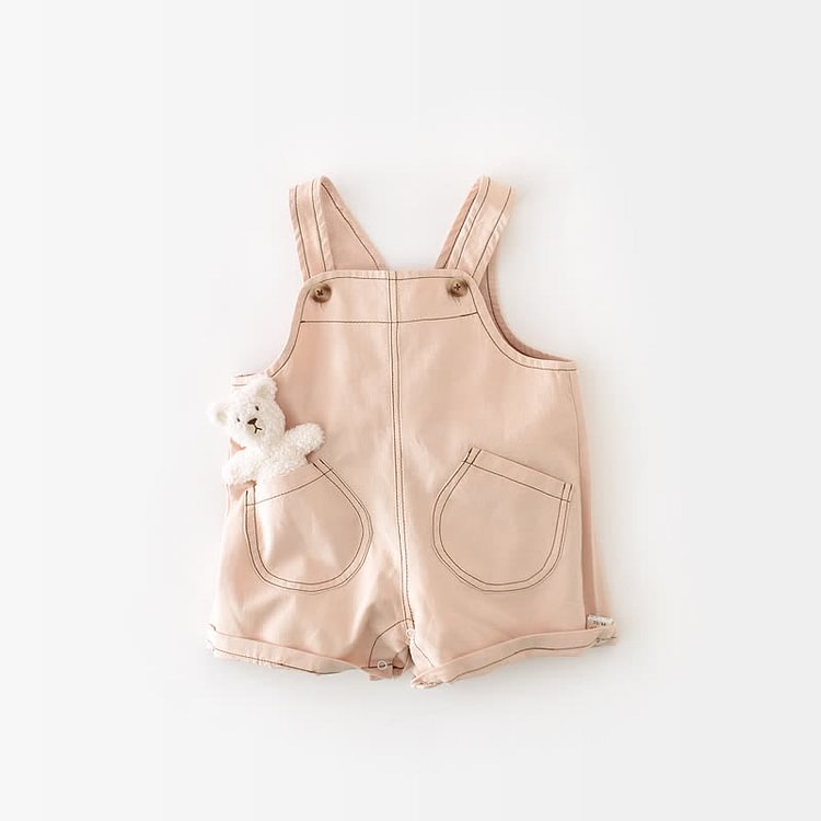 Baby Simple Overalls with Bear Doll