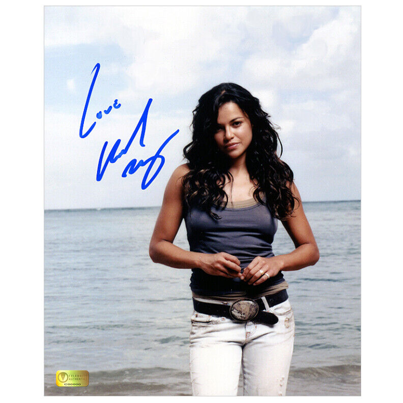 Michelle Rodriguez Autographed Lost Beach 8x10 Photo Poster painting