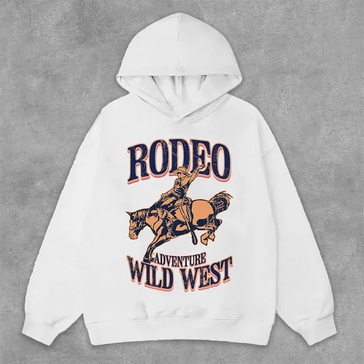 Coors Banquet Rodeo Classic Graphics Print Side Pockets Hoodie SOPULA