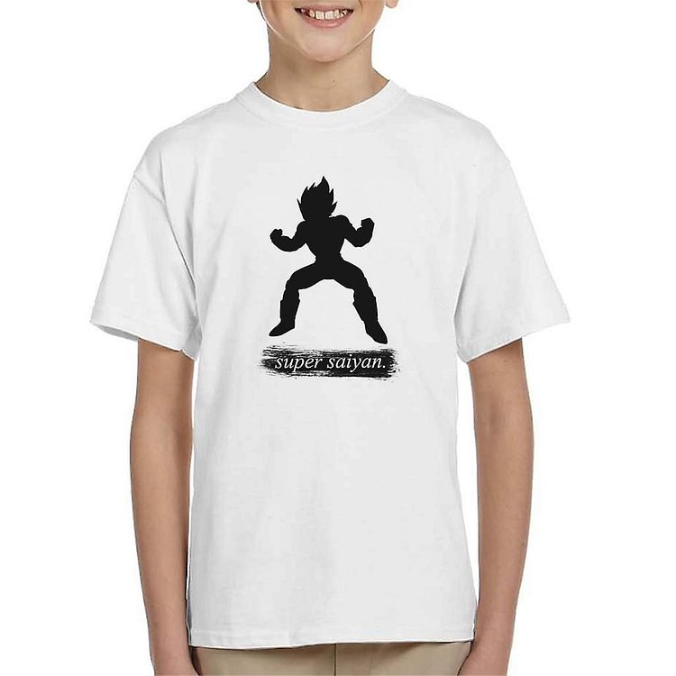 Dragon Ball Z Vegeta Super Saiyan Silhouette Kid's T-Shirt