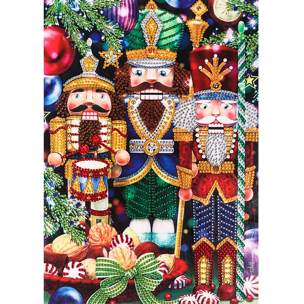 30*40CM Special Shaped Diamond Painting Nutcracker