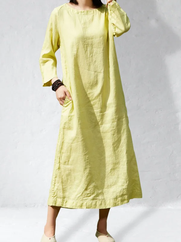 A line Simple Comfy Maxi Dress