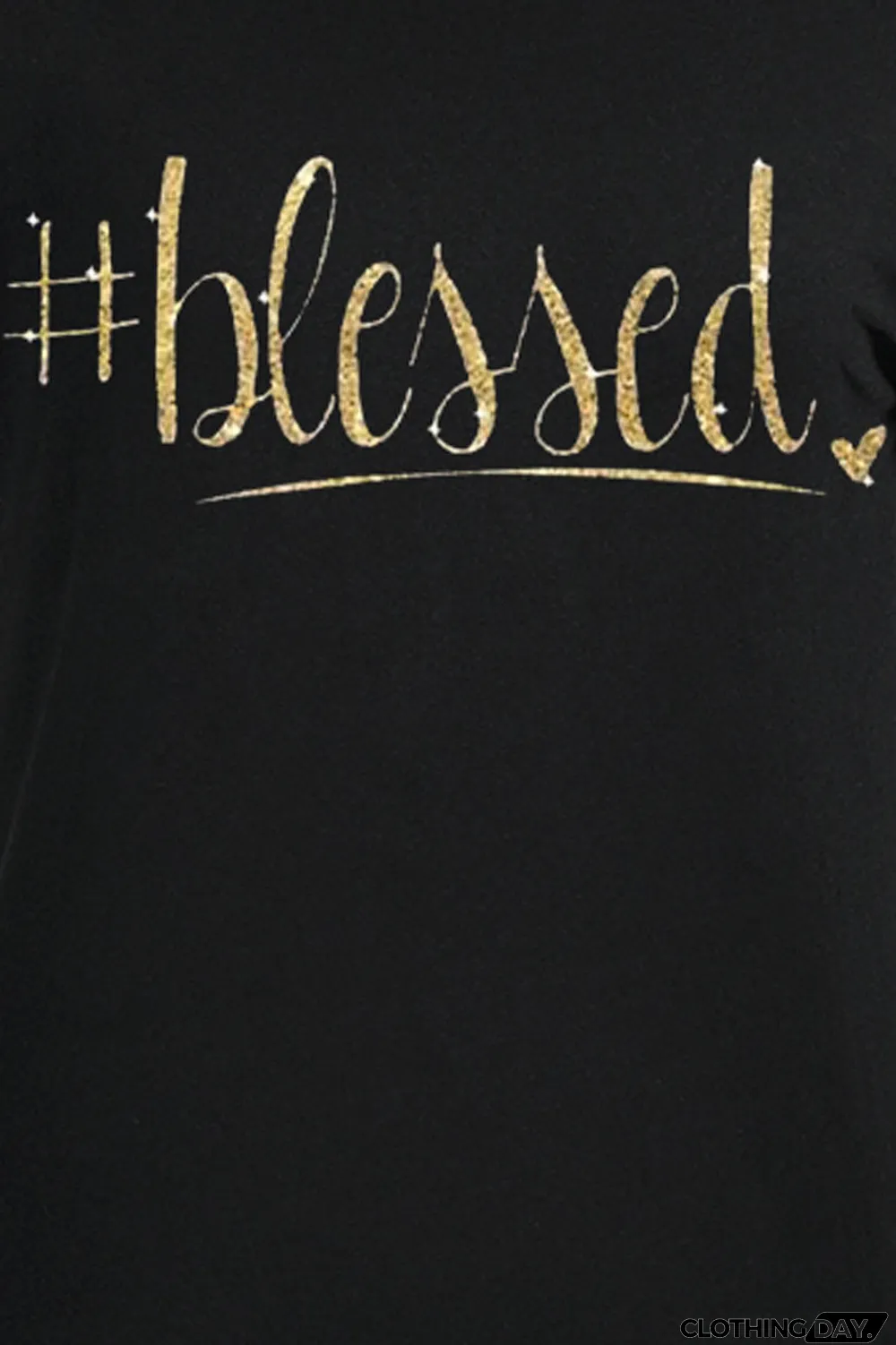 Black Street Print Patchwork O Neck T-Shirts