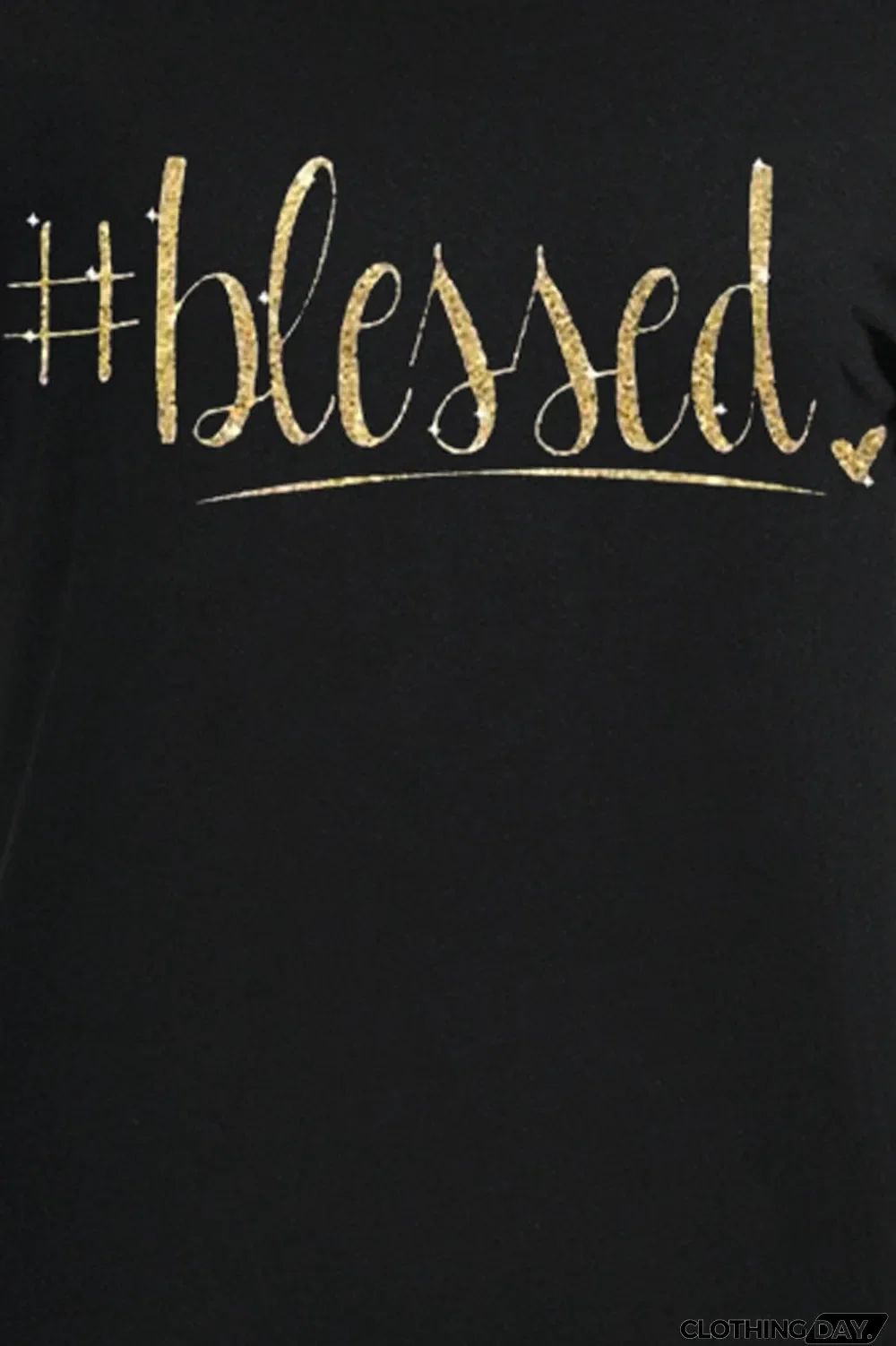 Black Street Print Patchwork O Neck T-Shirts