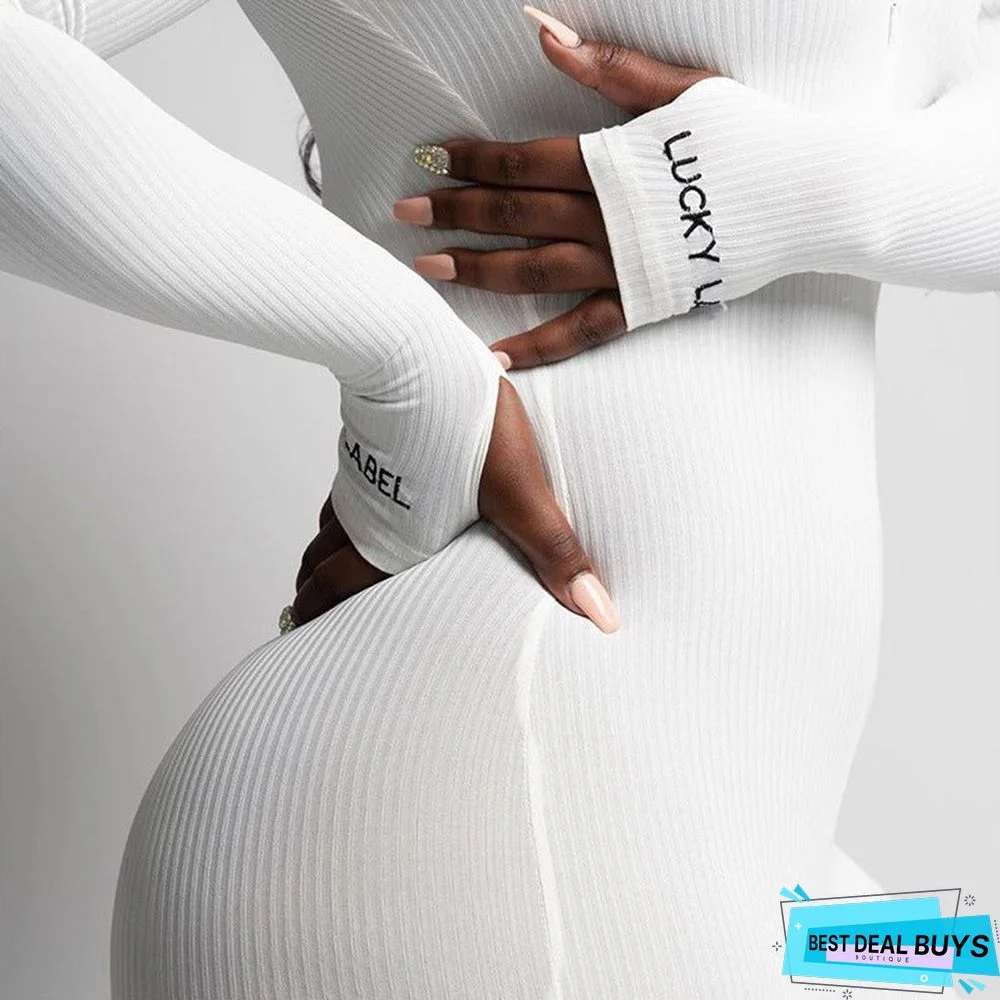 New High Neck Slim Fit Bodysuit Pants