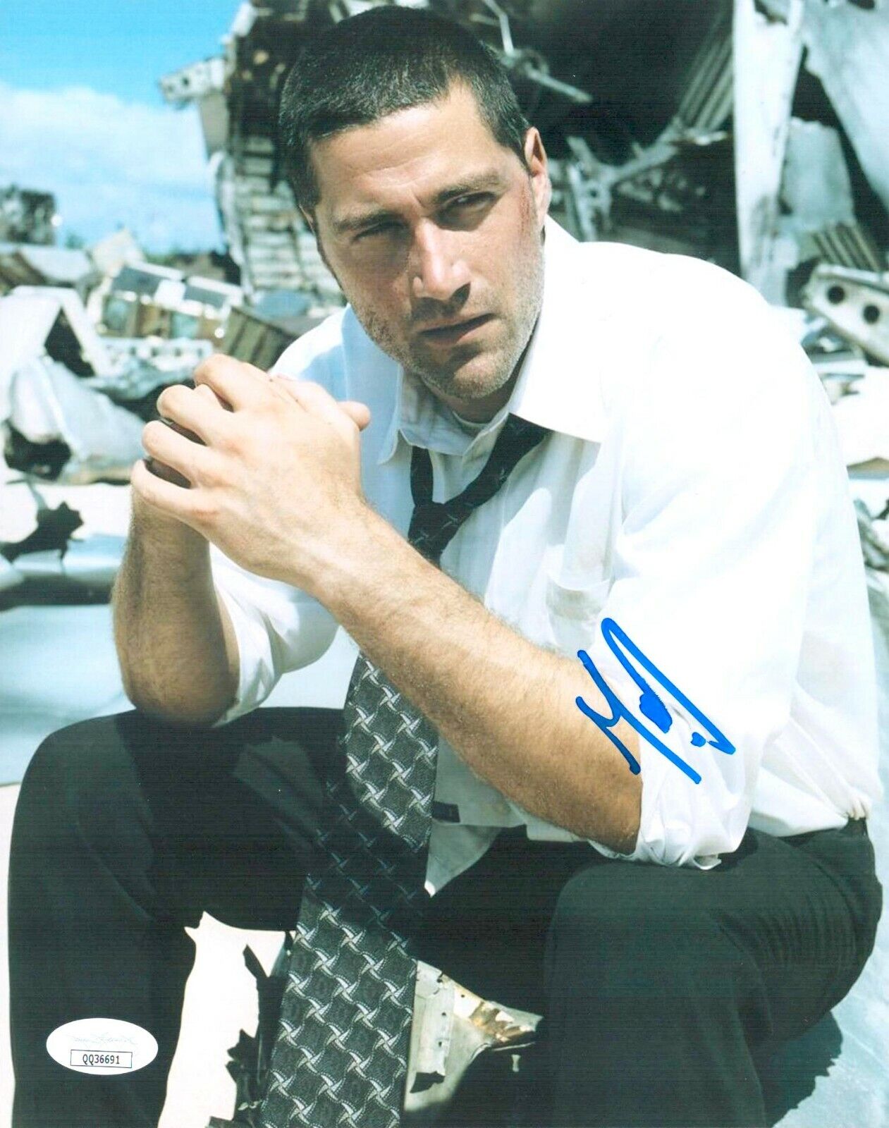 MATTHEW FOX Signed 8x10 LOST IN PERSON Photo Poster painting Autograph JSA COA Cert