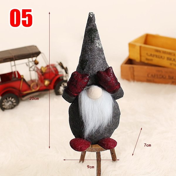 34Styles Wedding Decor Santa Claus Rudolph Gnomes Dwarf Faceless Plush Doll Elf Doll Ornaments