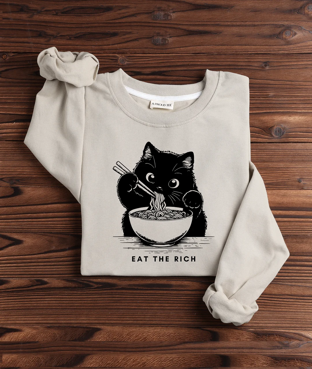 Eat The Rich Cat Sweatshirt