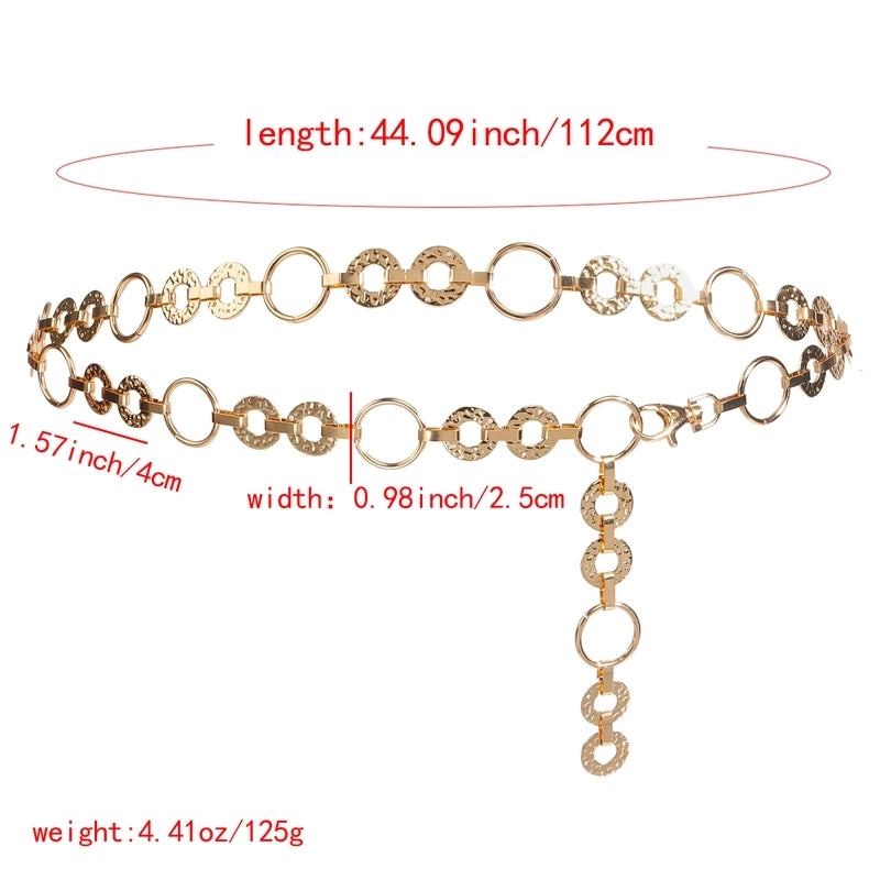 Casual Elegant Geometric Alloy Buckle Women’s Chain Belts