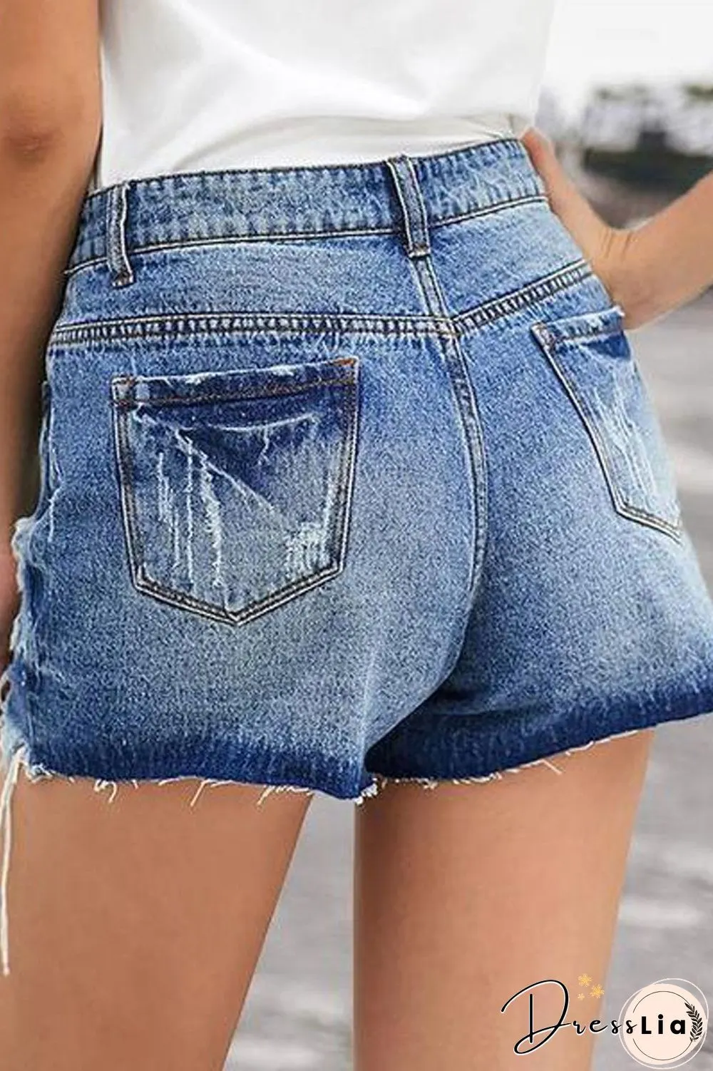 Denim Hole Ripped Distressed Shorts