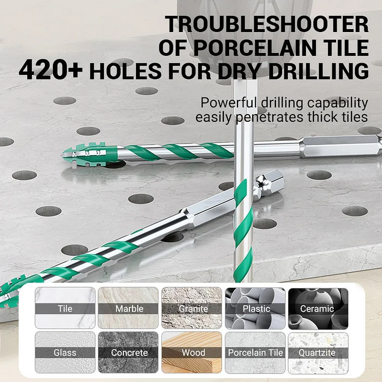 ✨HOT SALE  50% OFF✨Greene® 4PCS Premium 4-Flute Serrated Edge Drill Bit Set