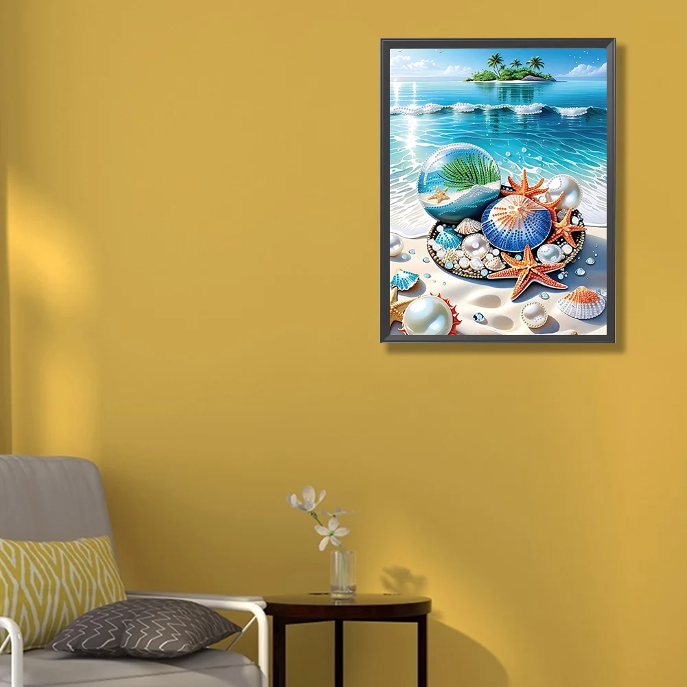 Diamond Painting - Partial Special Shaped Drill - Seashell(Canvas|30*40cm)
