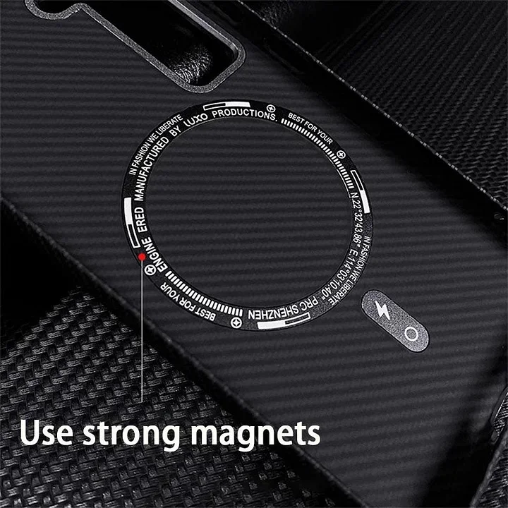 For Galaxy S24 Magsafe Luminous Carbon Fiber Texture Drop-Proof Case