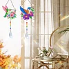 2pcs Flower Bird Diamond Painting Double-sided Crystal Window Suncatcher Craft Set Birthday Gifts Home Garden Decor Hanging Kit