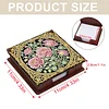 Wooden DIY Rose Diamond Painting Kit Note Box with 160 Papers for Office Desk