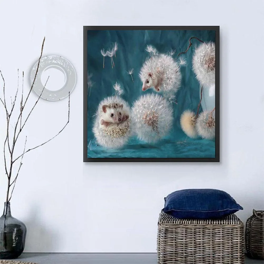 Diamond Painting - Full Round Drill - Dandelion Hedgehog(30*30cm)