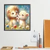 Diamond Painting -DIY Full Round Drill Lion Family(40*40 CM)