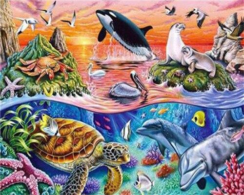 

Marine Animals – Paint By Numbers - 40*50CM, 501 Original