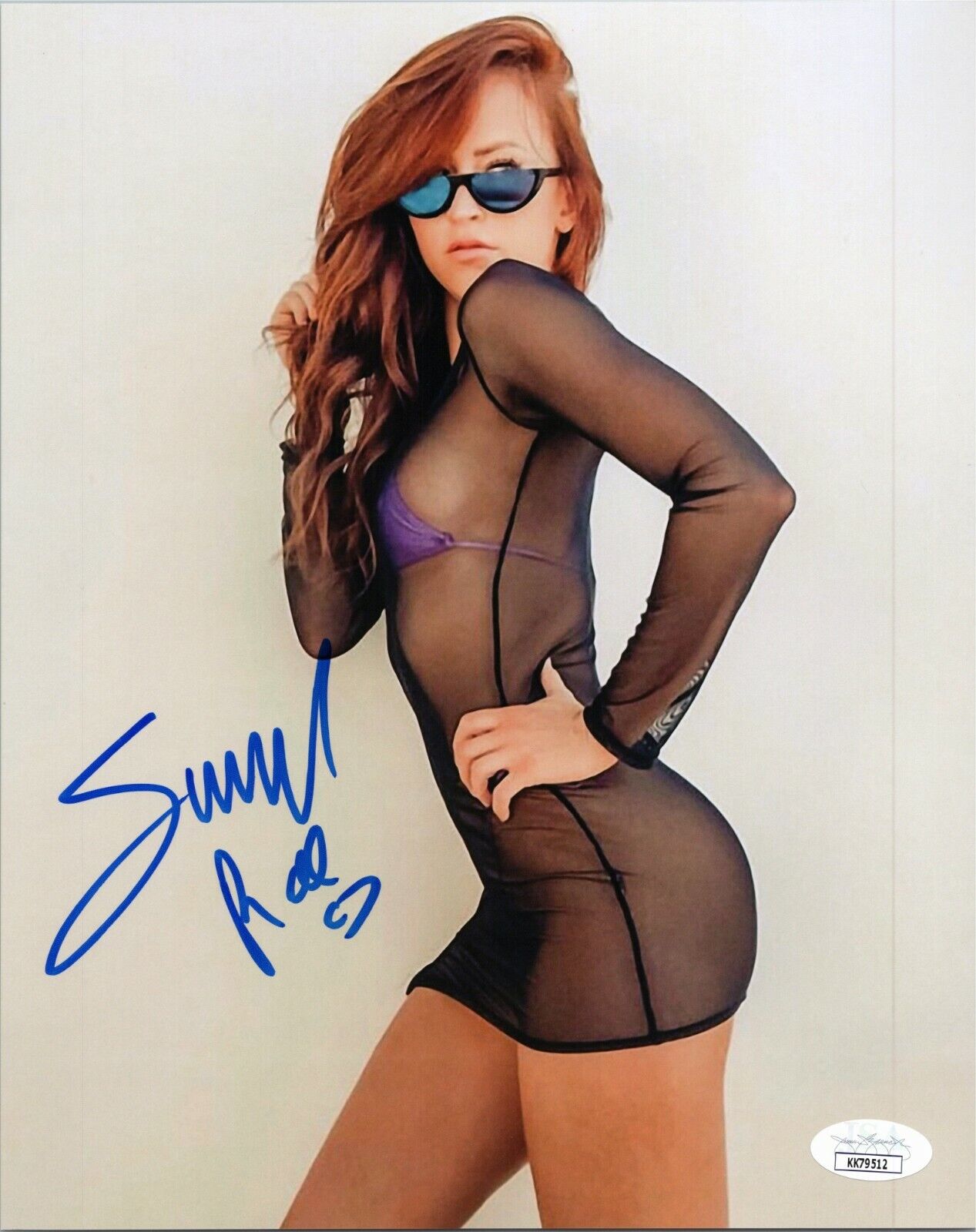 DANIELLE MONET ~SUMMER RAE Authentic Hand-Signed WWE DIVA