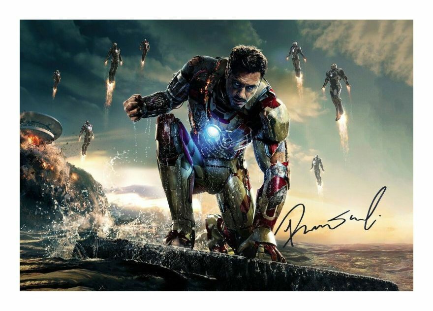 ROBERT DOWNEY JR - IRON MAN AUTOGRAPH SIGNED PP Photo Poster painting POSTER