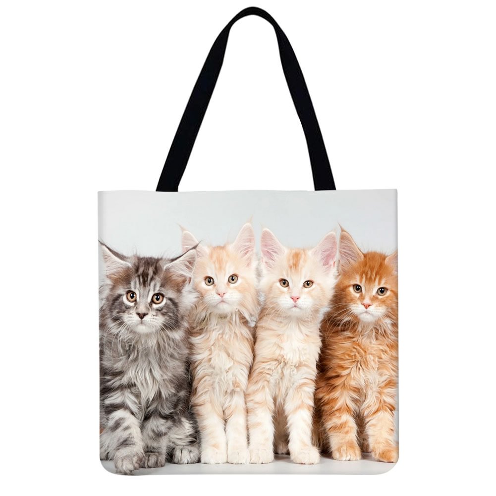 Linen Tote Bag - Cat
