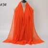 Pleated Linen Cotton Scarf Woolen Edge Women Hijab Shawl