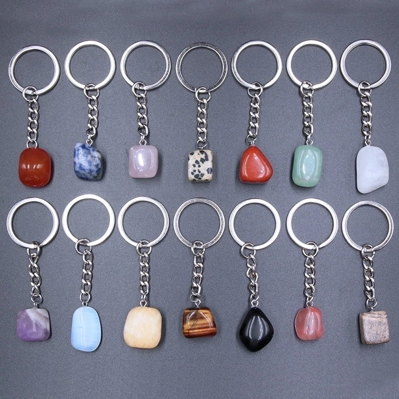 Fashion Irregular Natural Stone Keychain 1 Piece