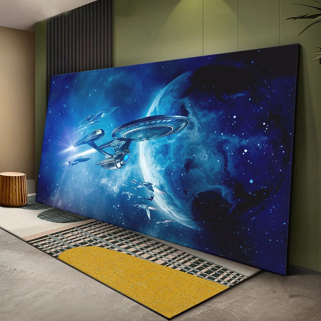 StarTrec - USS Enterprise Canvas Wall Art