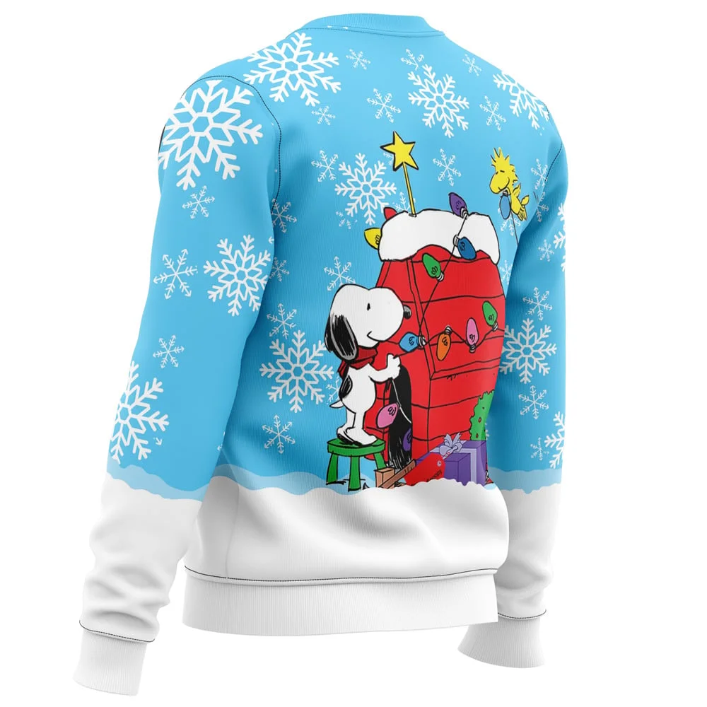 Snowy Christmas Snoopy Ugly Christmas Sweatshirt