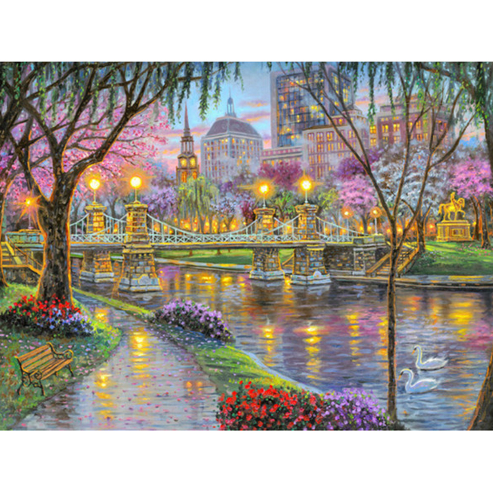 

50*40CM - Square Drill Diamond Painting - City Landscape, 501 Original