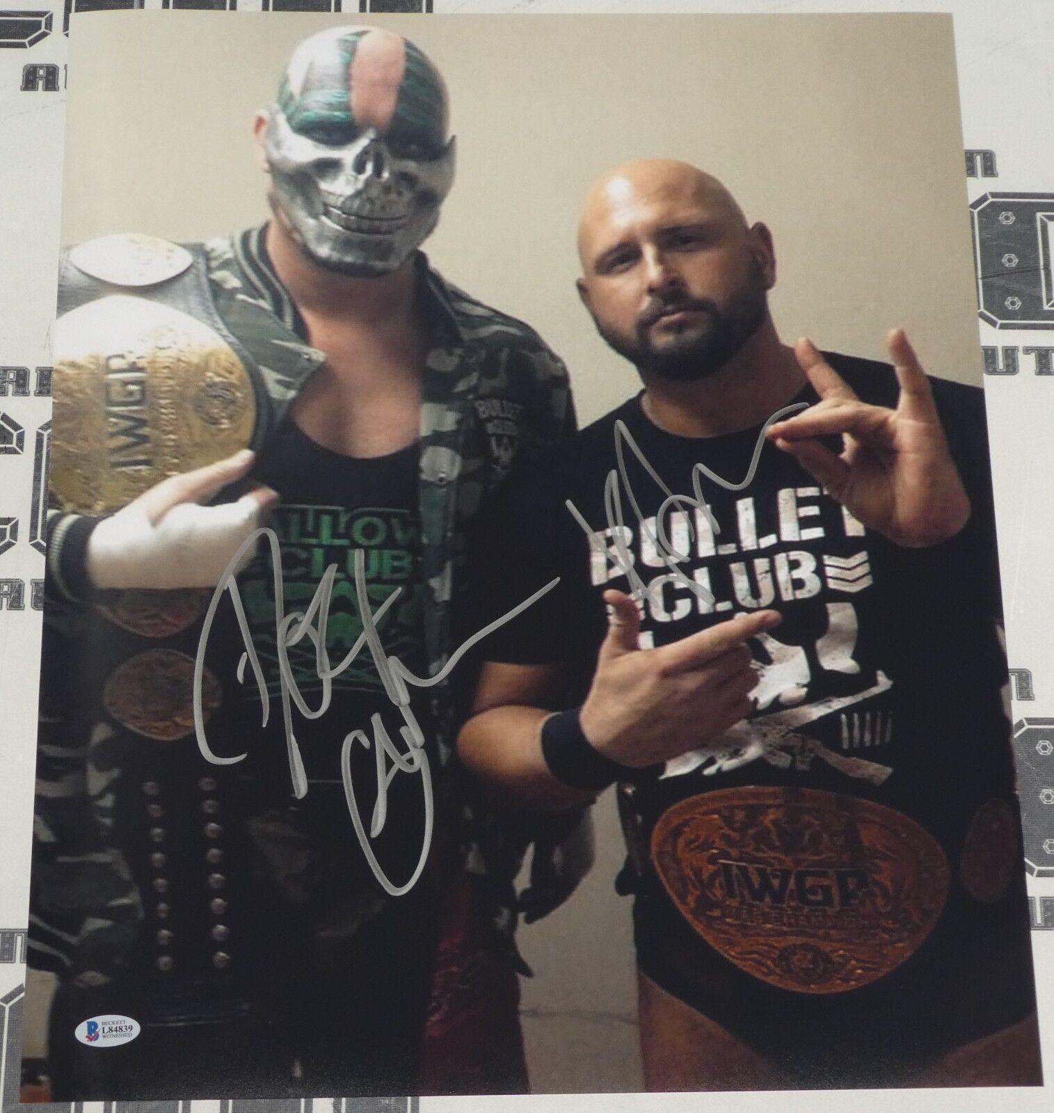 Luke Gallows Karl Anderson Signed WWE 16x20 Photo Poster painting BAS COA Bullet Club New Japan