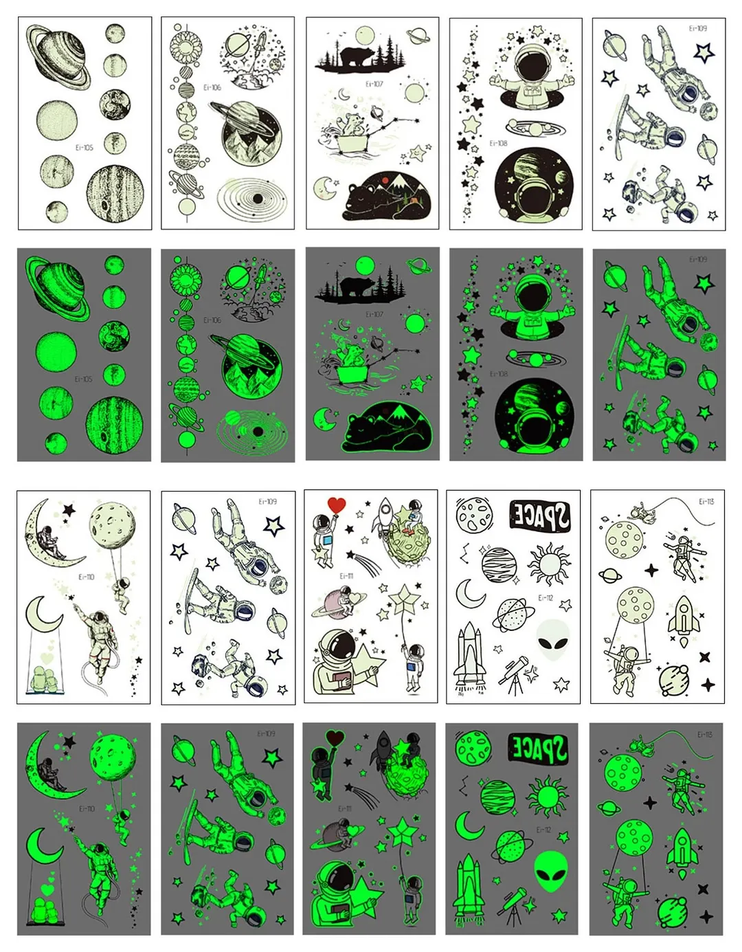 10-20pcs/set Colorful Halloween Skull Head Temporary Tattoo Sticker Child Adult Body Art Water Transfer Fake Tattoo for Face