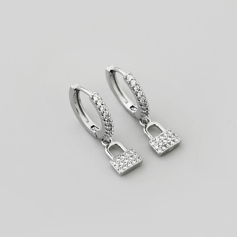 1 Pair Minimalist Geometric Plating Copper Drop Earrings