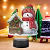 Acryl Weihnachten Schneemann doppelseitig - 5d DIY Bastellampe