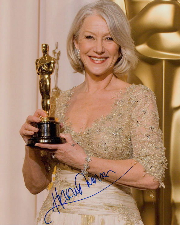 Helen Mirren (The Queen) Oscar signed 8x10 Photo Poster painting COA