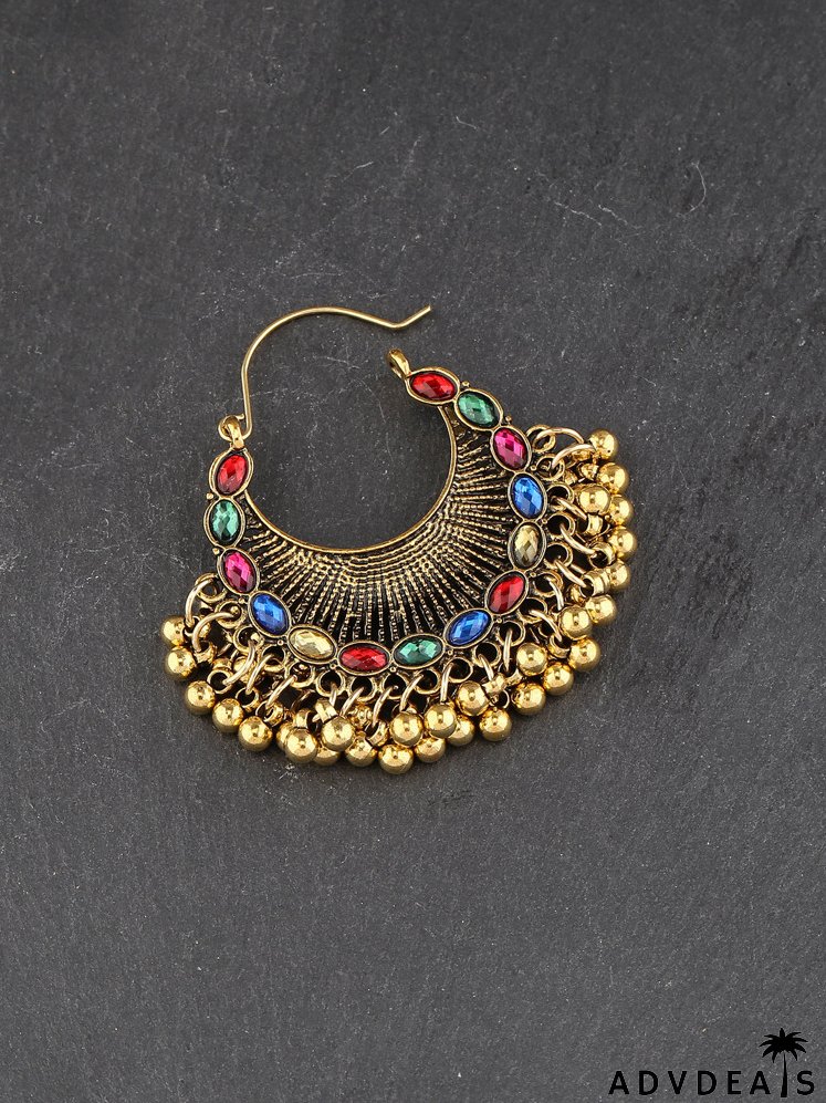 Bead Tassel Decor Earrings