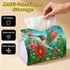 (24cm)Diamond Art Tissue Box Cover DIY PU Desktop Organizer Large(Bird)