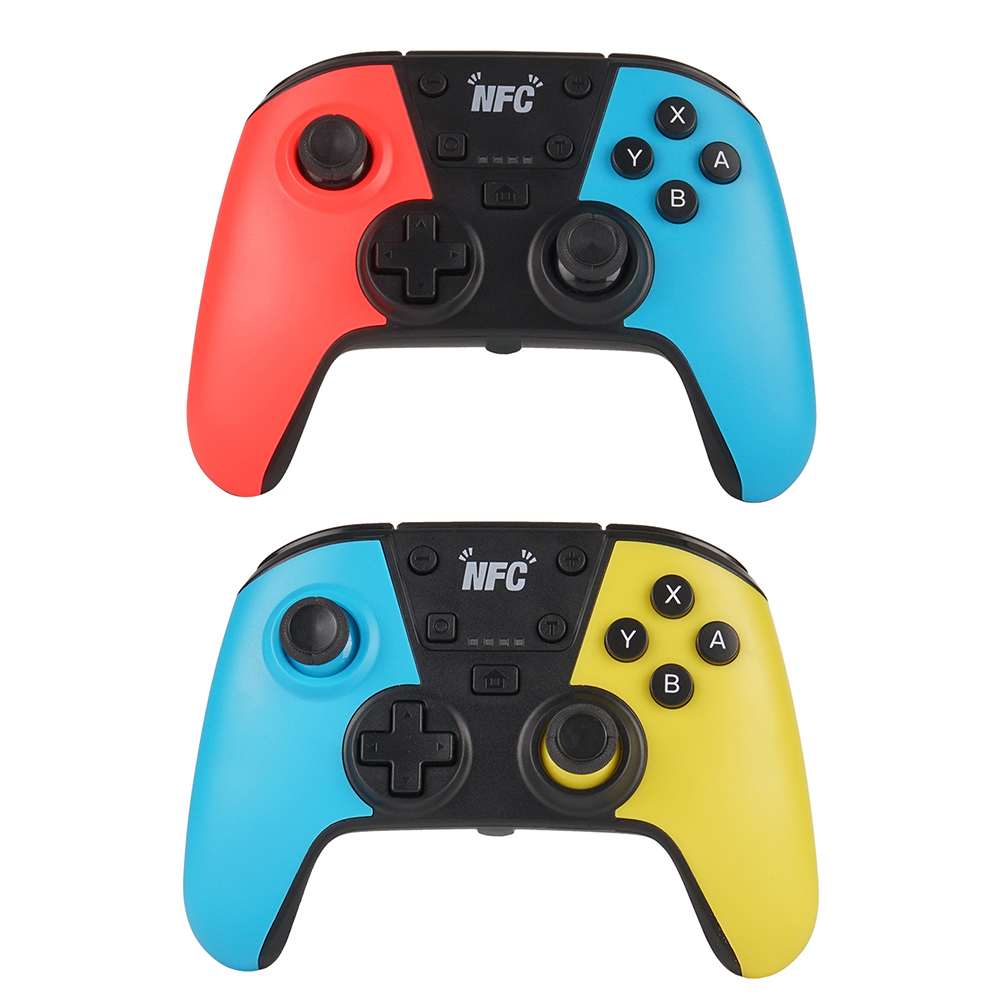 

Wireless Vibration Controller for Switch Pro Amibo/NFC Bluetooth Gamepad, Blue+red, 501 Original