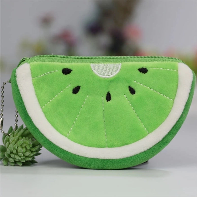 Kid’s Fruit Plush Zipper Coin Purses