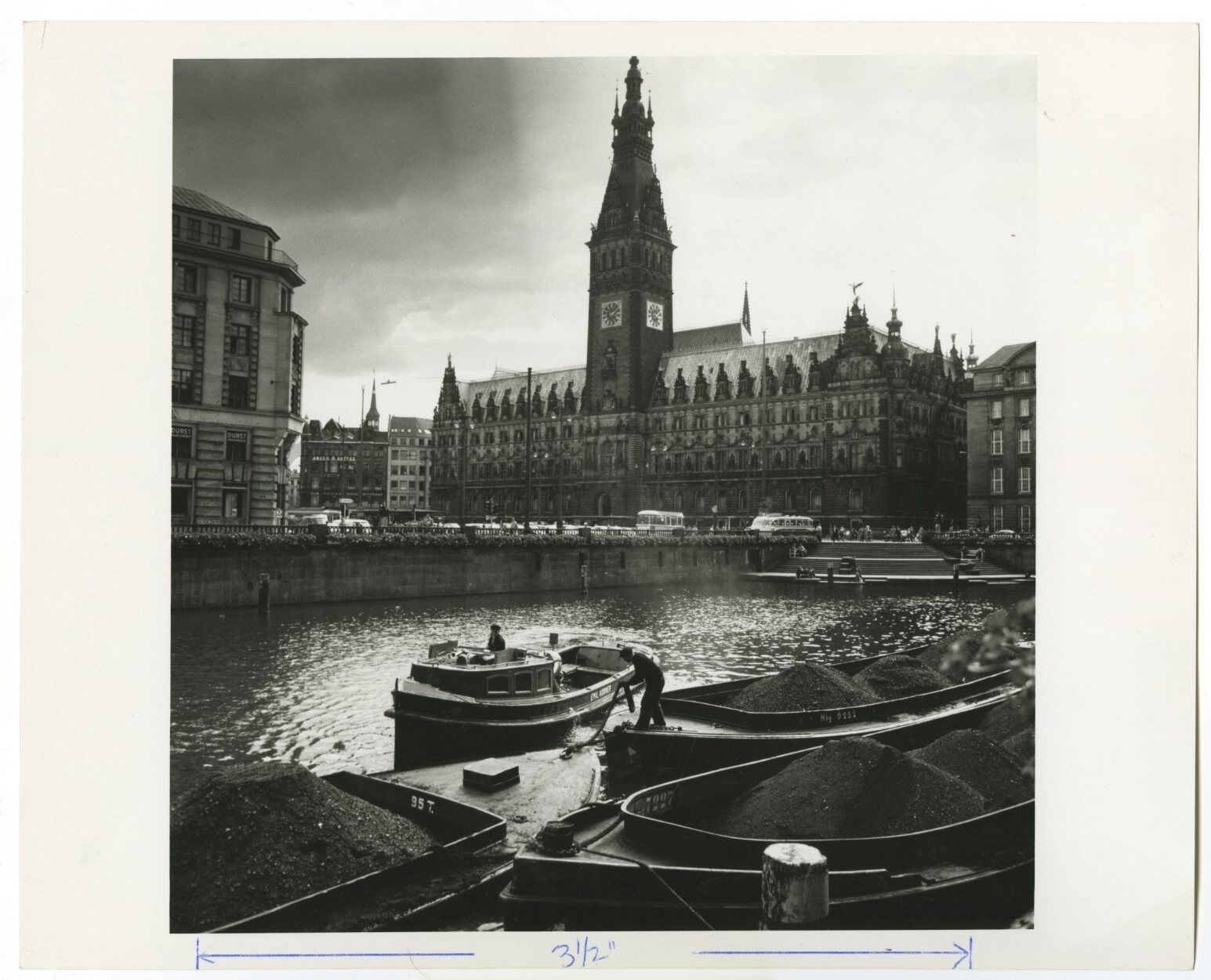 German History - Alster Canal w Rathaus, Hamburg - Vintage 8x10 Photo Poster paintinggraph