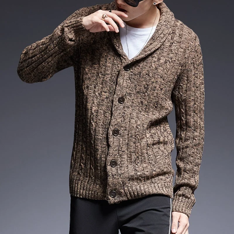 Men's Button Cardigan Sweater Coat