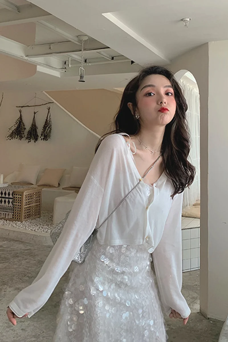 SIMPLE SUN PROTECTION CARDIGAN TOP