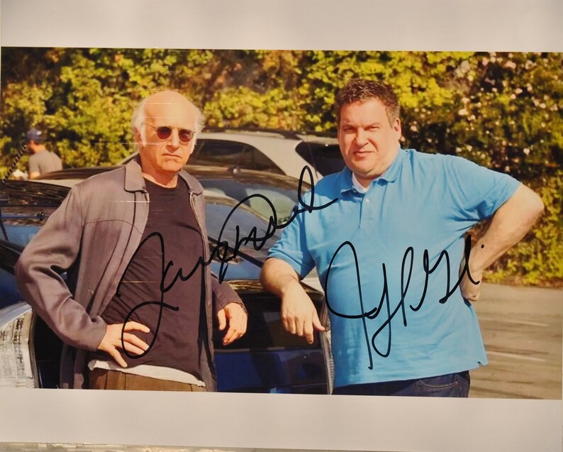 LARRY DAVID and Jeff Garlin Curb Your Enthusiasm Hand-Signed Autographed 8x10 Photo Poster painting wcoa