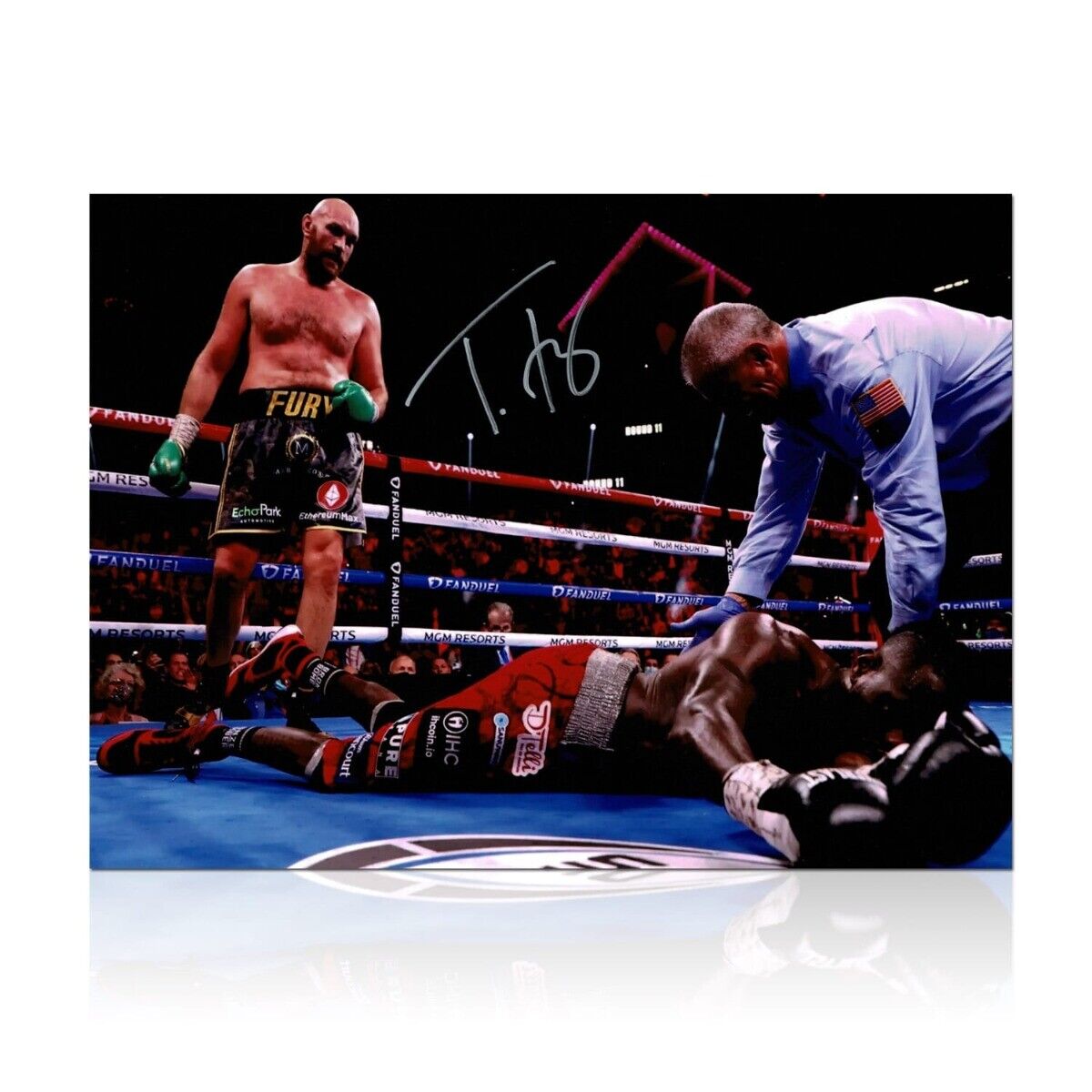 Tyson Fury Signed Boxing Photo Poster painting: Fury vs Wilder 3